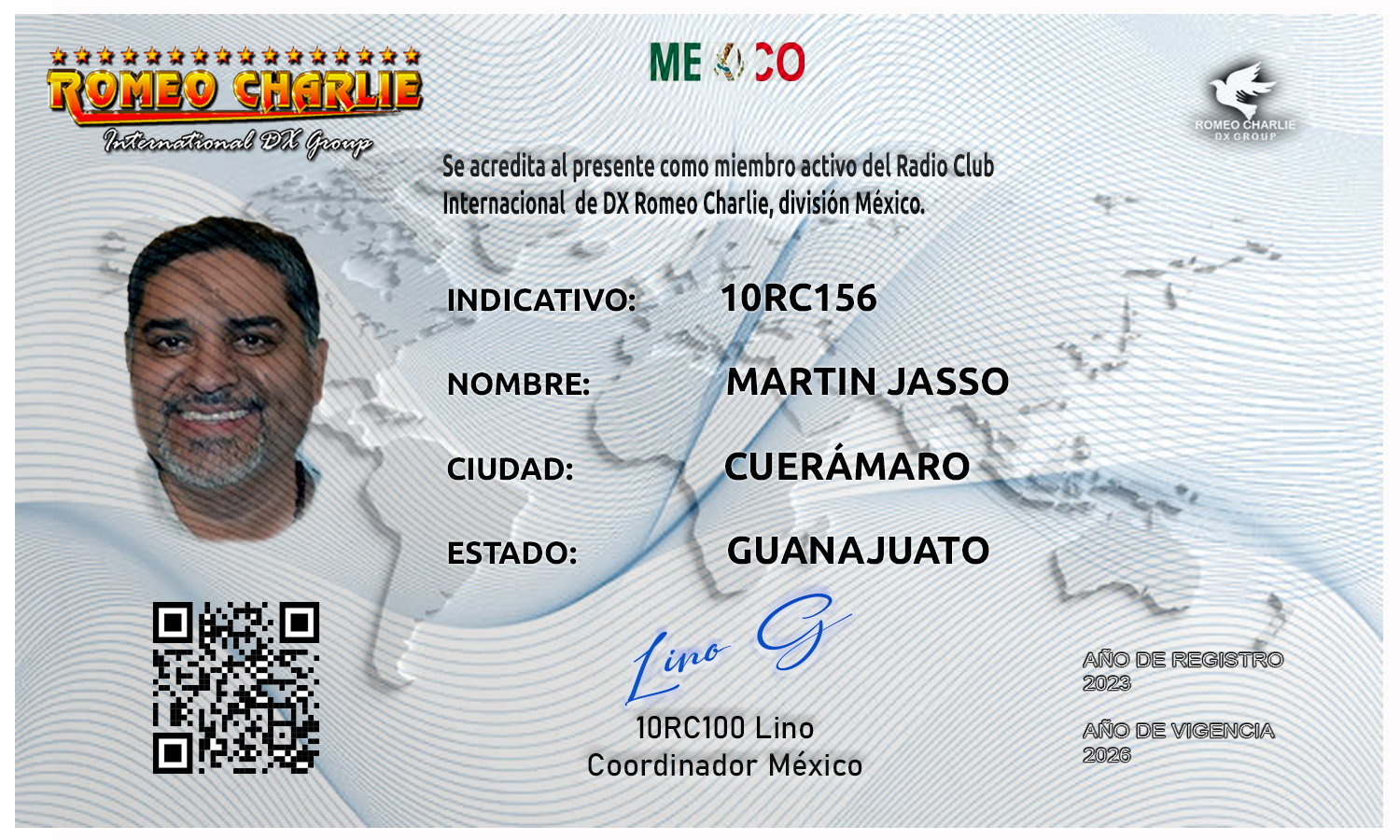 Membership Certificate of 10RC156