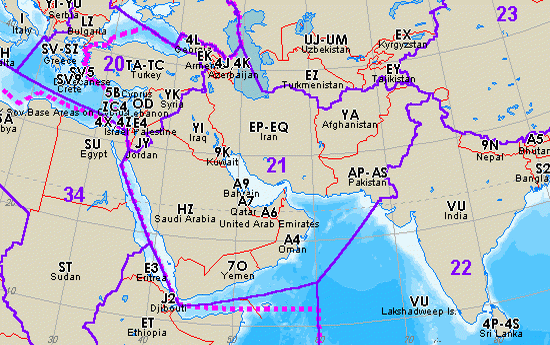 Mappa CQ Zona 21