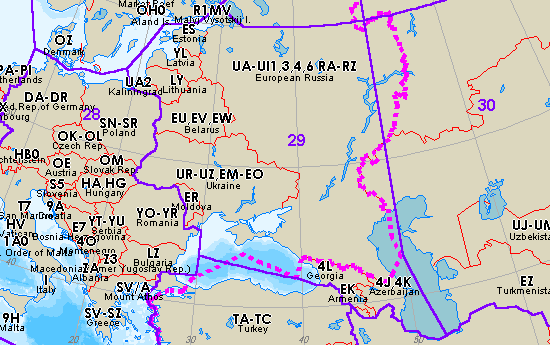 Mappa ITU Zona 29